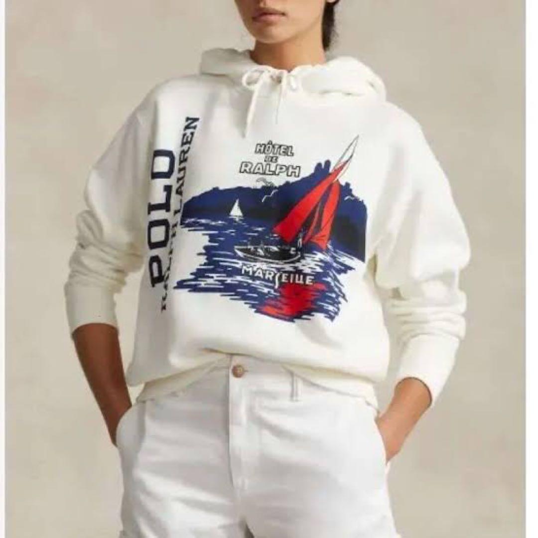 美品Polo Ralph Lauren ポロラルフローレン グラフィックパーカー