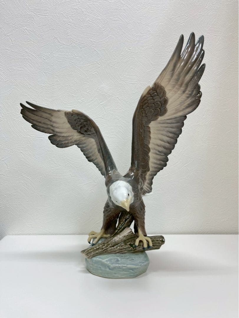 LLADRO リヤドロ 鷲 イーグル 陶器 置物 大型 ※一部破損あり