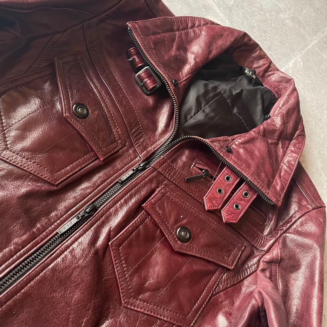 Vintage レザージャケット シングルライダース グランジ y2k ロック