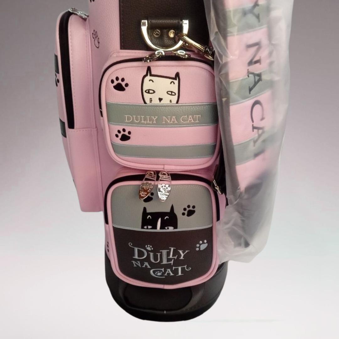 猫デザイン DULLY NA CAT キャディバック ピンク ８．５型