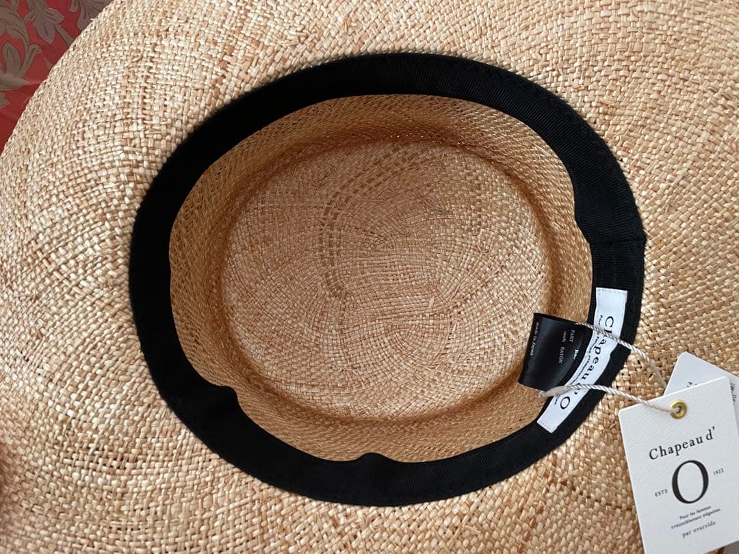 Chapeau d O シャポードオー ストローハット 59cm カンカン帽