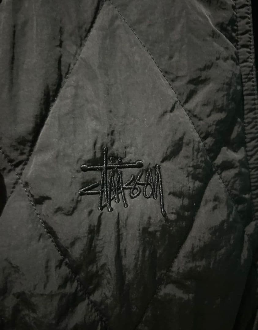 美品☆希少 Stussy キルティングベスト 　ブラック Lsize