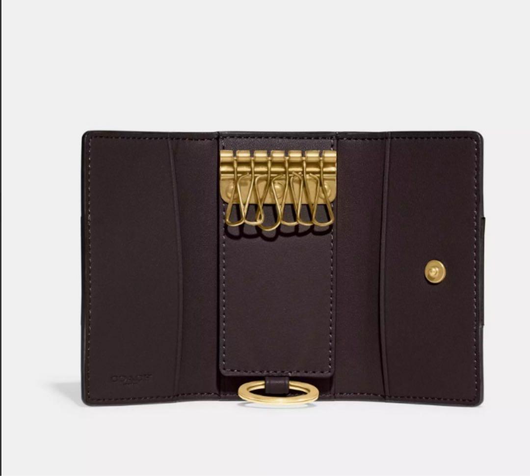 Coach reserve(ブティック)レザーキーケース ブラウン・ブラック