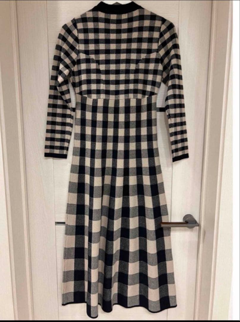 ワンピース herlipto Plaid Jacquard Knit Dress