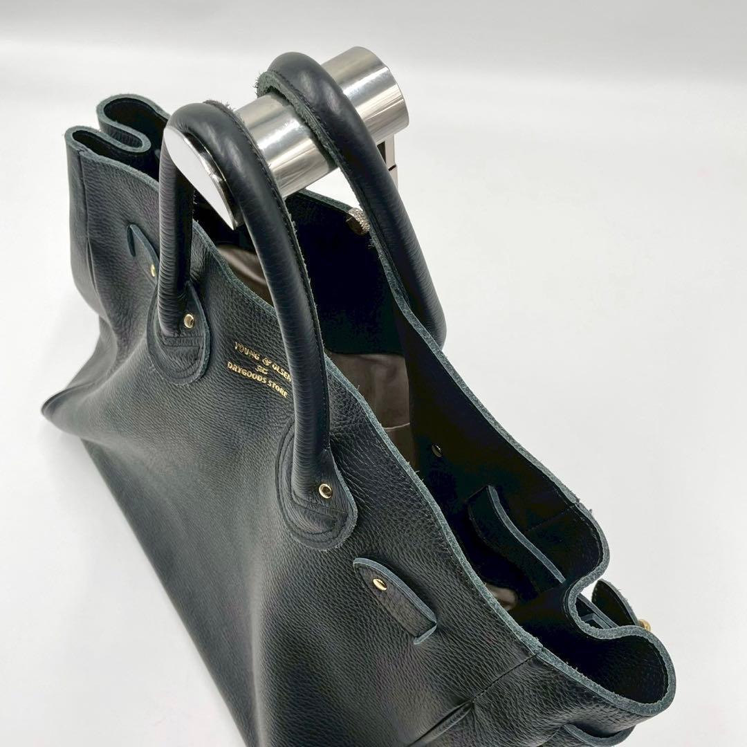 【極美品】 YOUNG&OLSEN トートバッグ サイドベルト ブラック 希少
