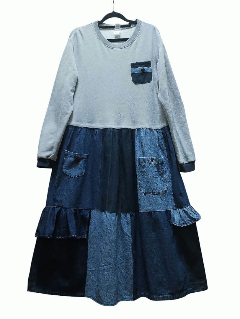 ✨✨✨✨専用✨✨✨✨✨✨✨✨ グレートレーナーとデニムリメイクパッチワークワンピ