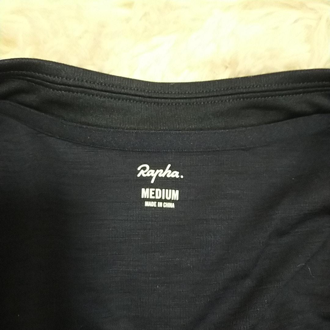 美品　rapha ラファ　サイクルジャージ　ブラック　白　ライン　M