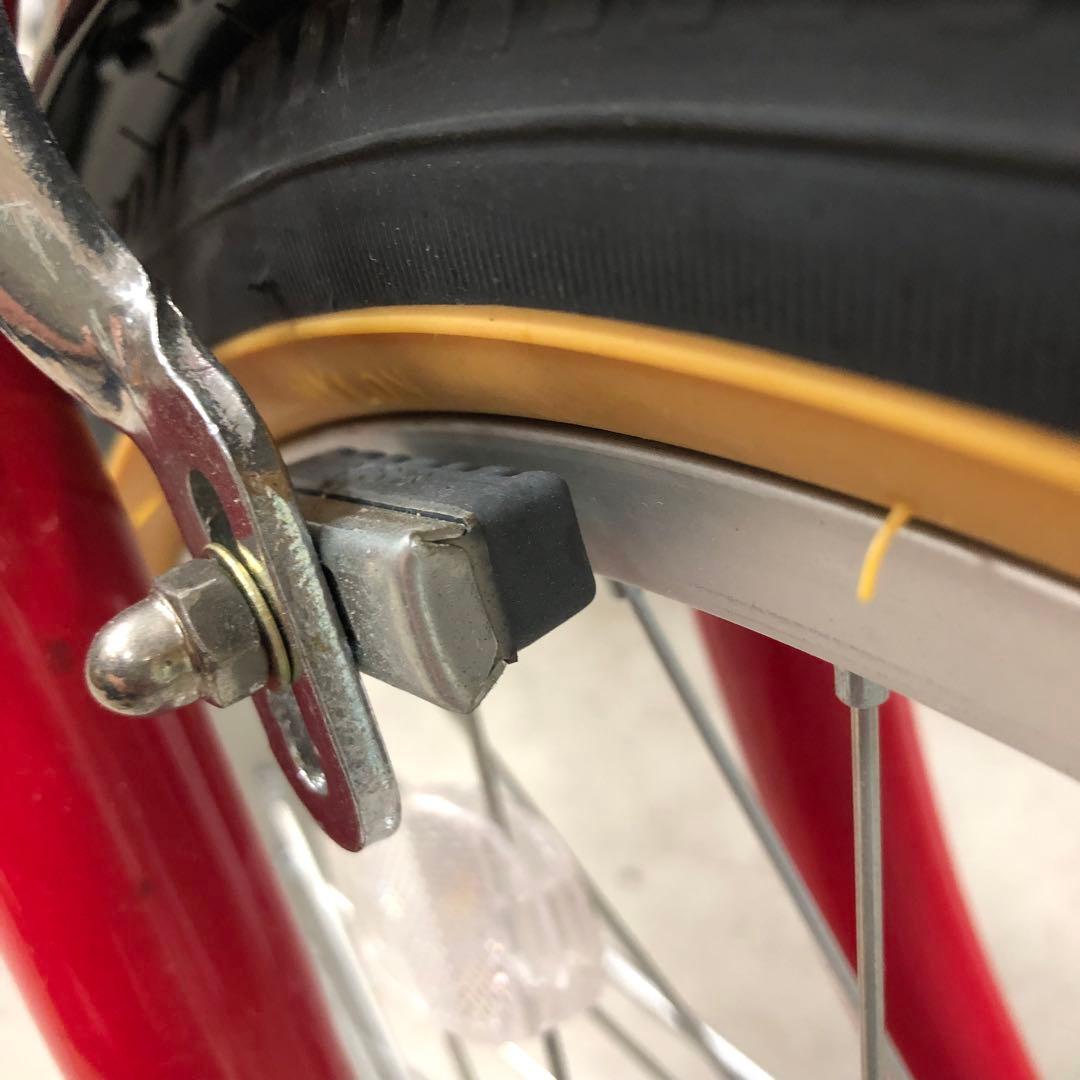 ミッキーマウス 折りたたみ自転車 ベルメゾン 赤