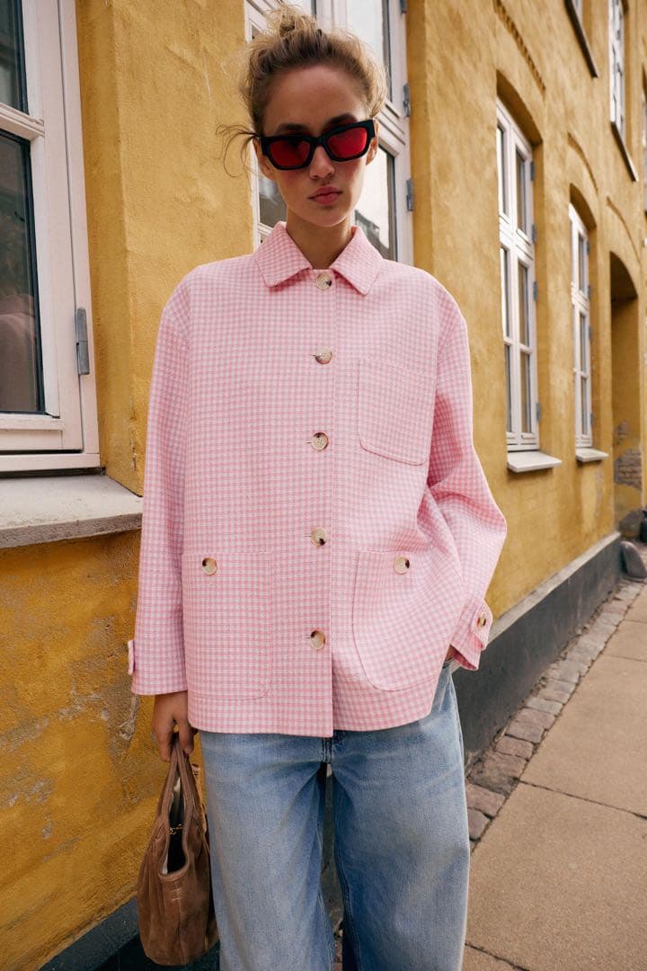 完売品 ZARA ギンガムチェック柄ジャケット Sサイズ新品タグ付き