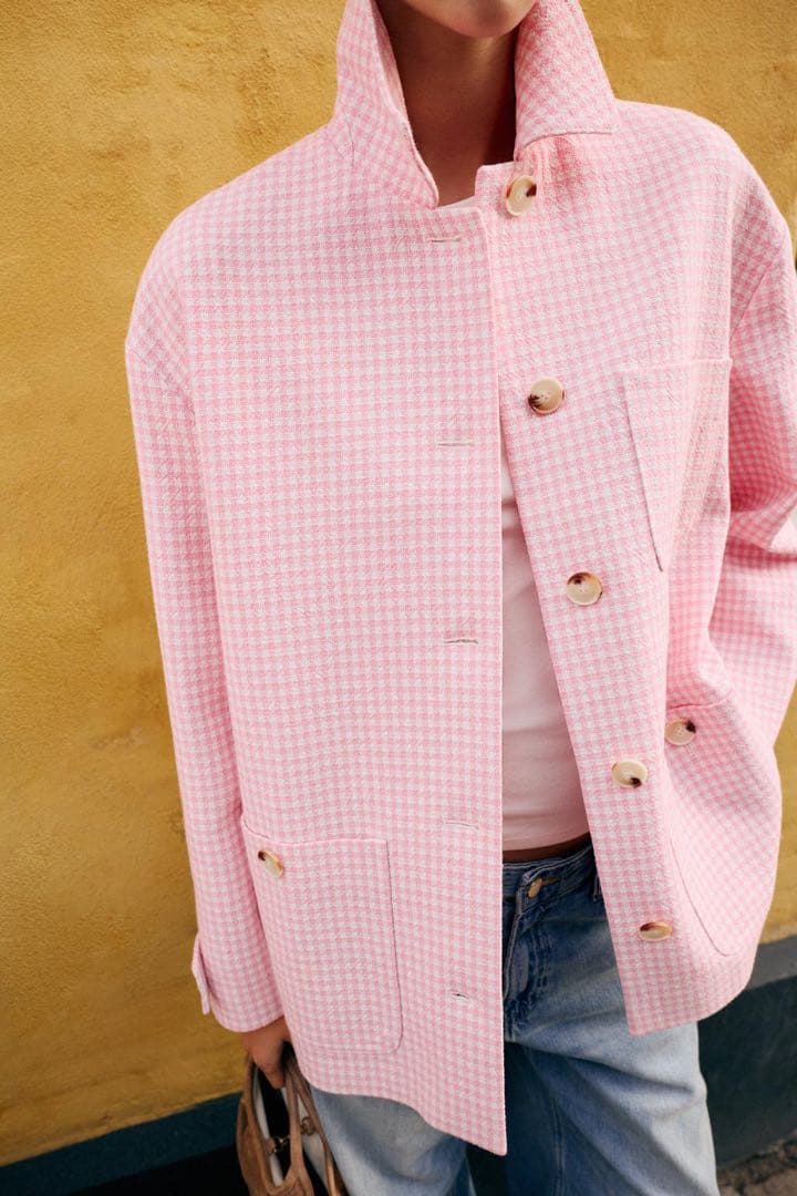 完売品 ZARA ギンガムチェック柄ジャケット Sサイズ新品タグ付き
