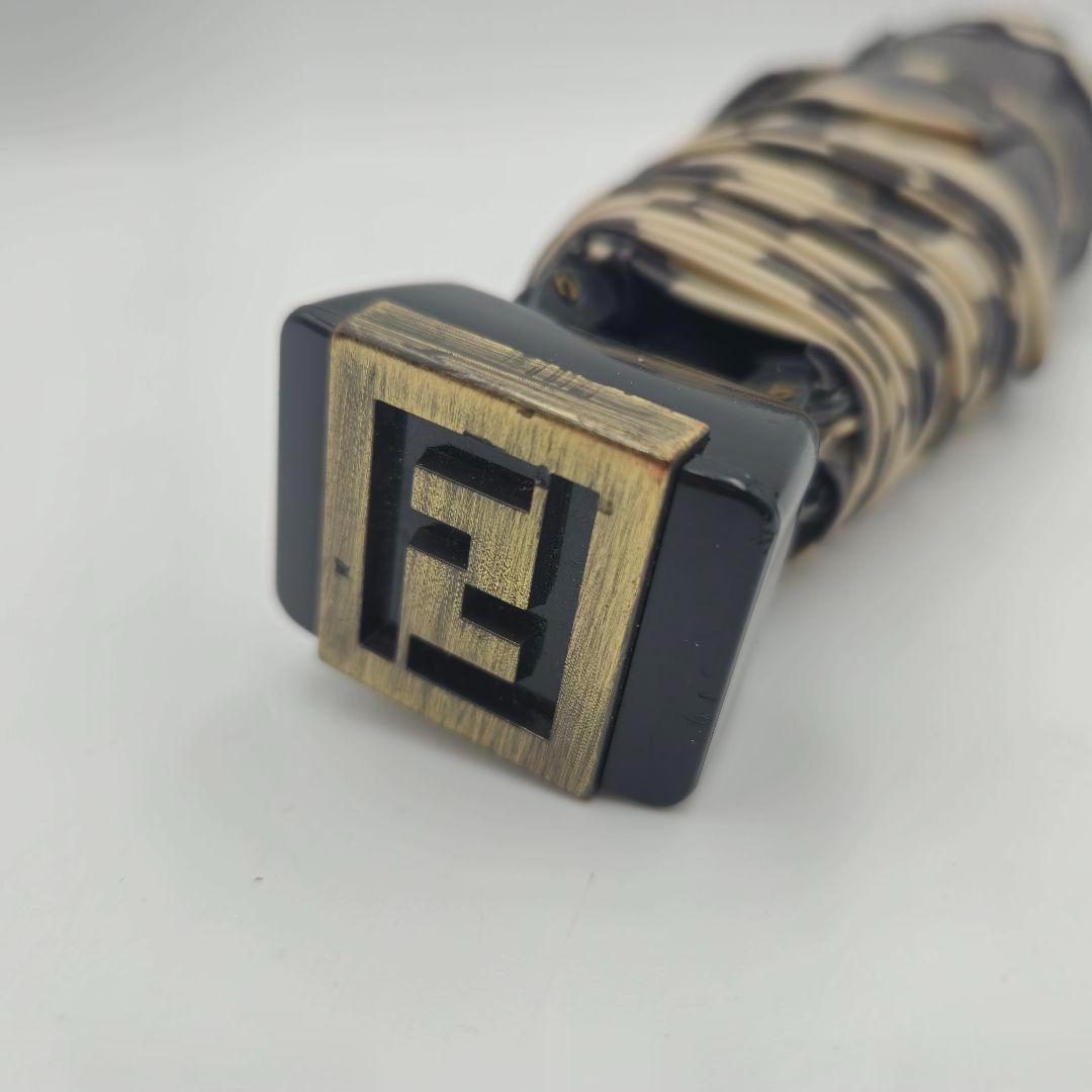 美品 FENDI フェンディ 折り畳み傘 雨傘 ズッカ柄 FFロゴ ブランド