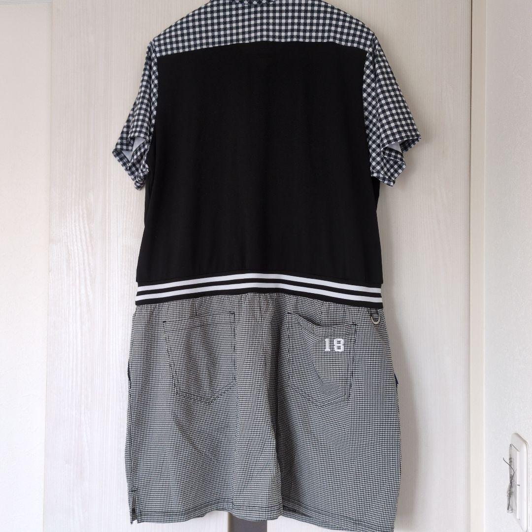 FILA GOLF 白黒千鳥柄ワンピース　5L