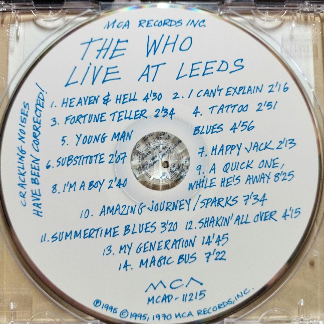 『ＴＨＥ・ＷＨＯ／ＬＩＶＥ・ＡＴ・ＬＥＥＤＳ』完全限定盤《米国盤》【中古品ＣＤ】