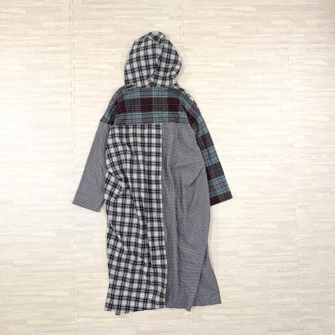 極美品✨ナゴンスタンス　近年モデル　シャツワンピース　フード　パッチワーク　38