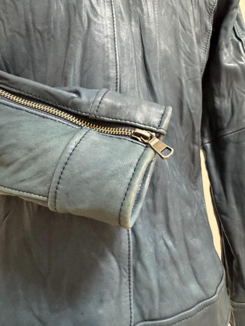 【美品】TÊTE HOMME テットオム革ジャン メンズレザーライダース
