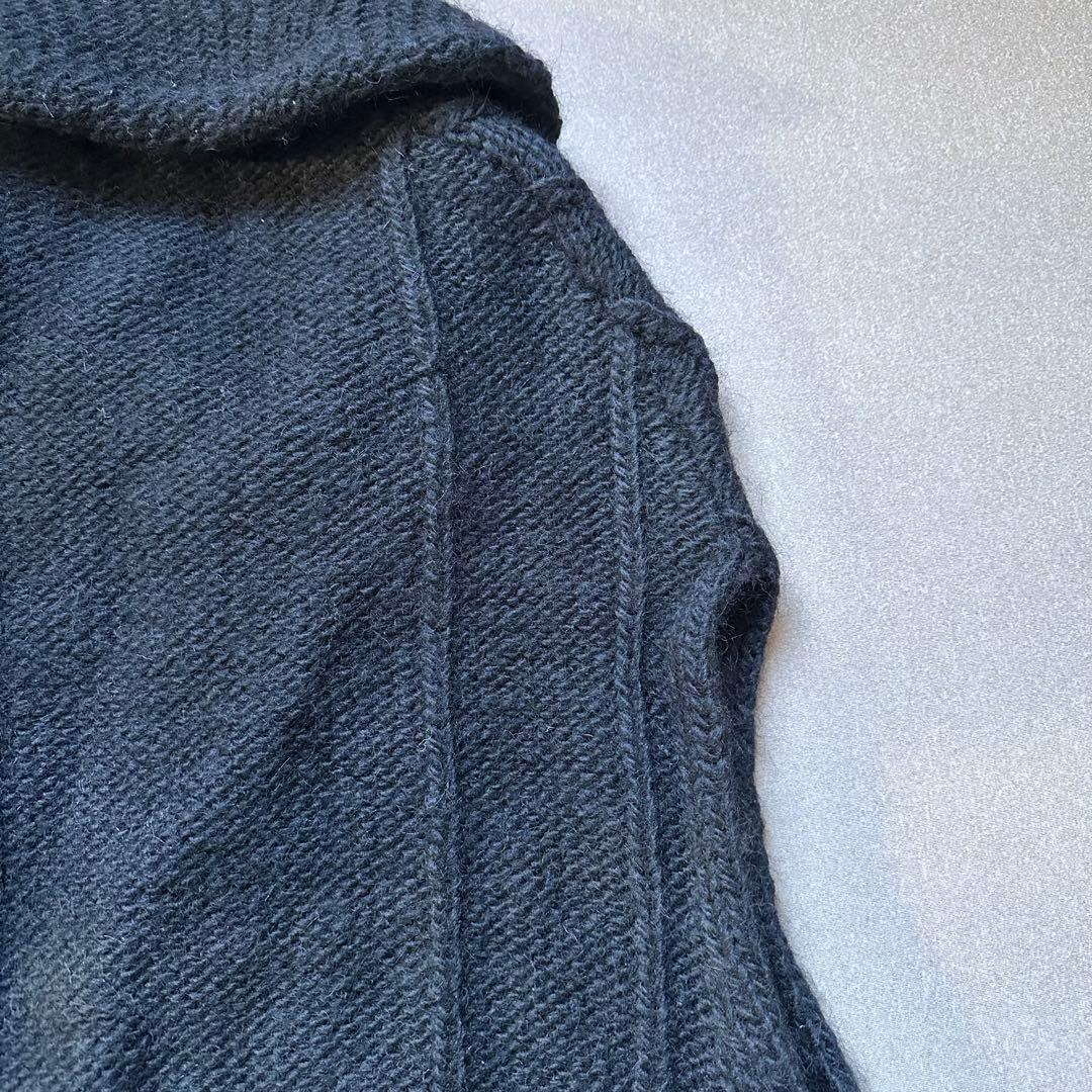 【美品】GASA Que? ニットベスト　ウール　ケーブル編み