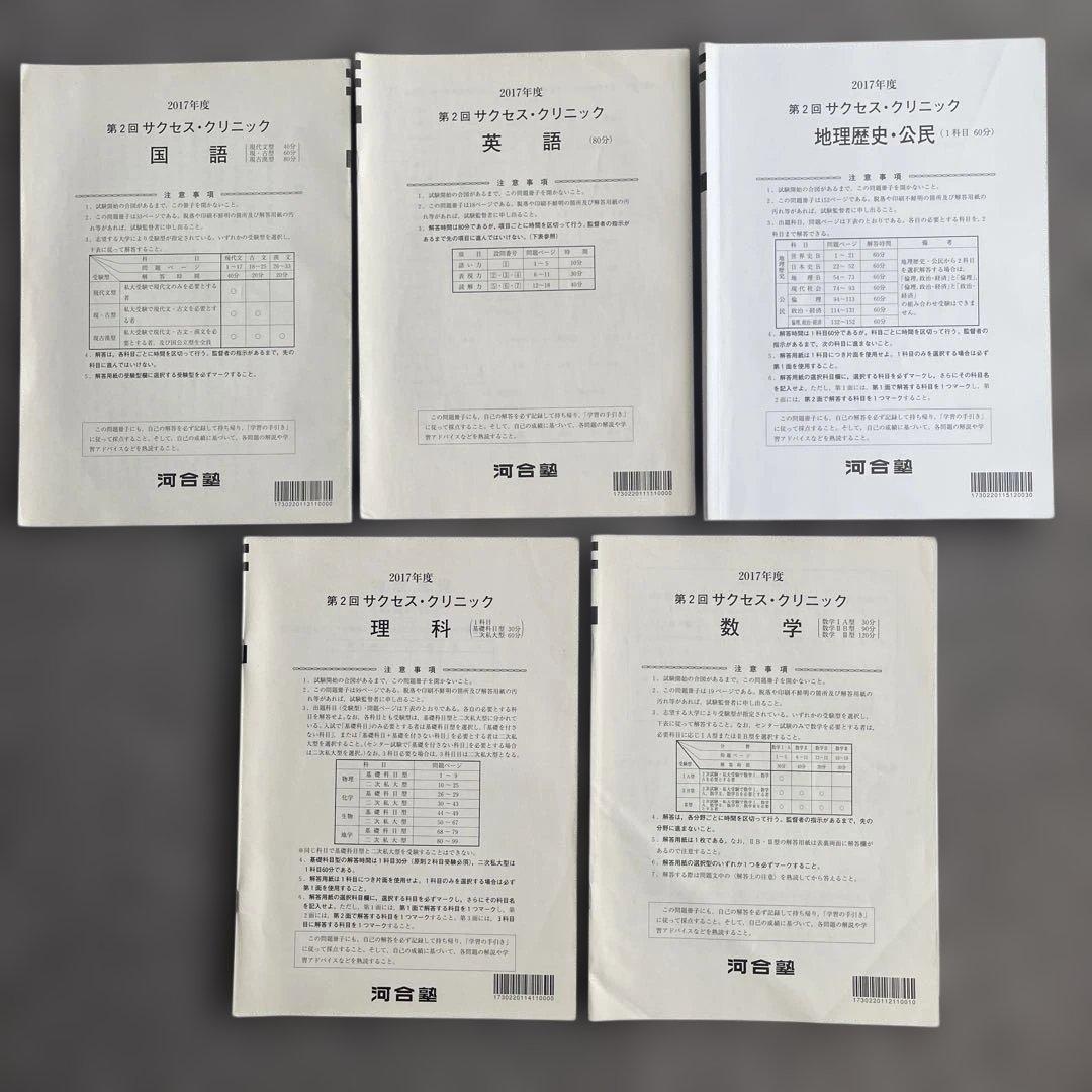 河合塾　大学受験科　2017年度　第2回サクセスクリニック