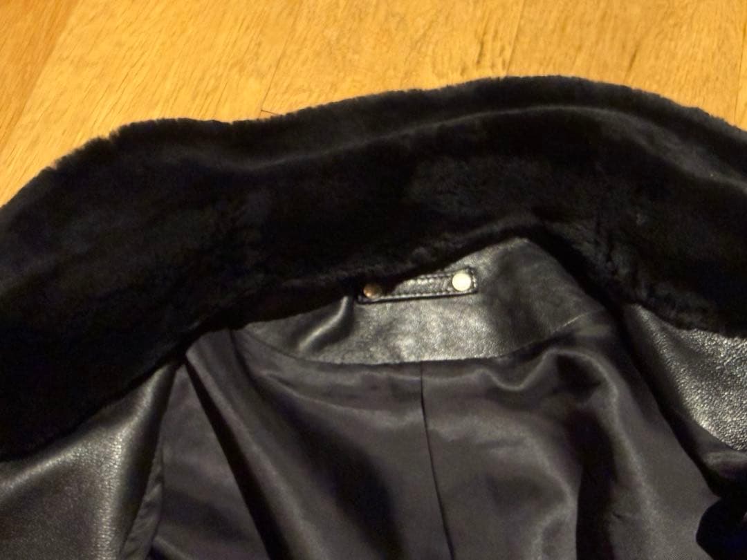 ジャケット・アウター ssstein MOUTON COLLAR LEATHER ZIP JACKET