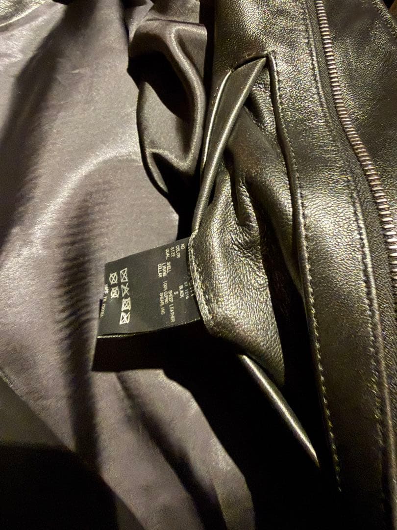 ジャケット・アウター ssstein MOUTON COLLAR LEATHER ZIP JACKET