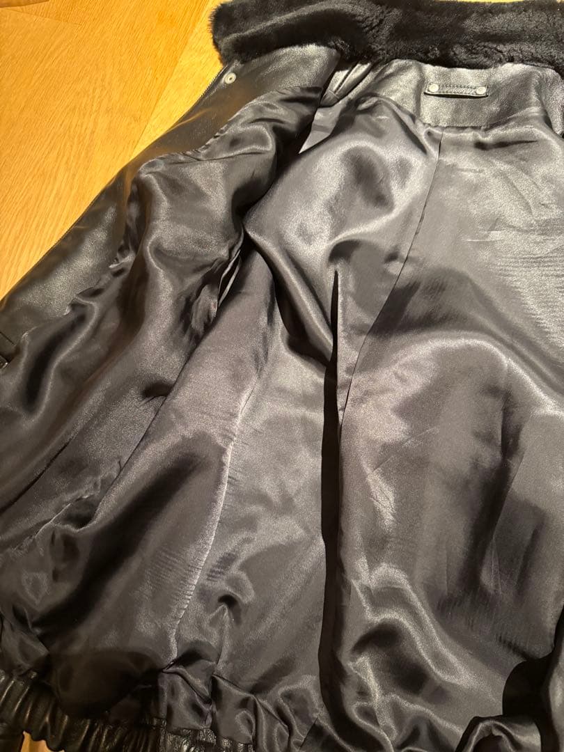 ジャケット・アウター ssstein MOUTON COLLAR LEATHER ZIP JACKET