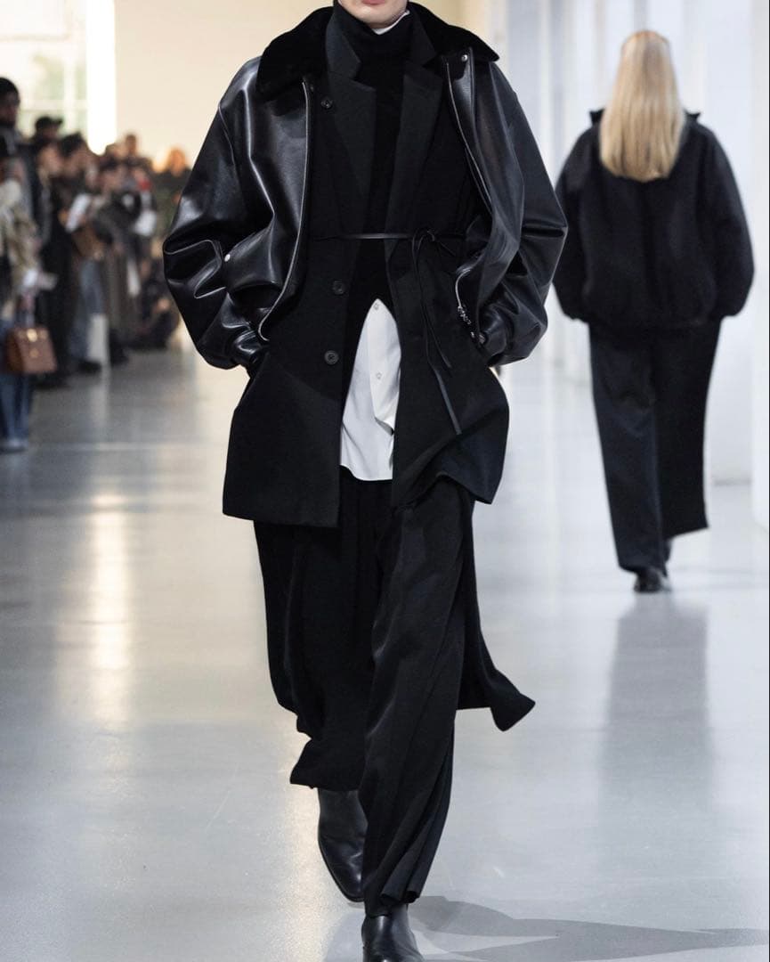 ジャケット・アウター ssstein MOUTON COLLAR LEATHER ZIP JACKET