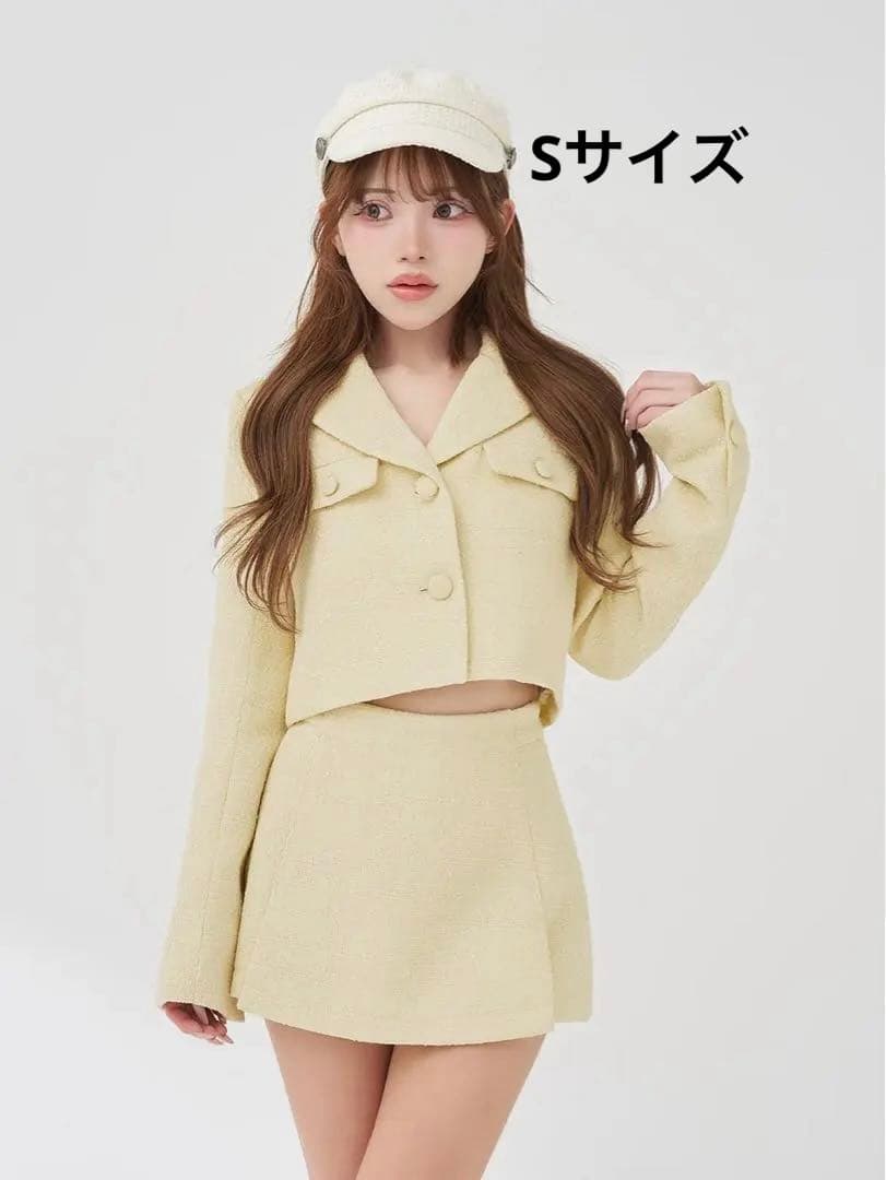 Darich Vernal Tweed コンパクトジャケット イエロー S