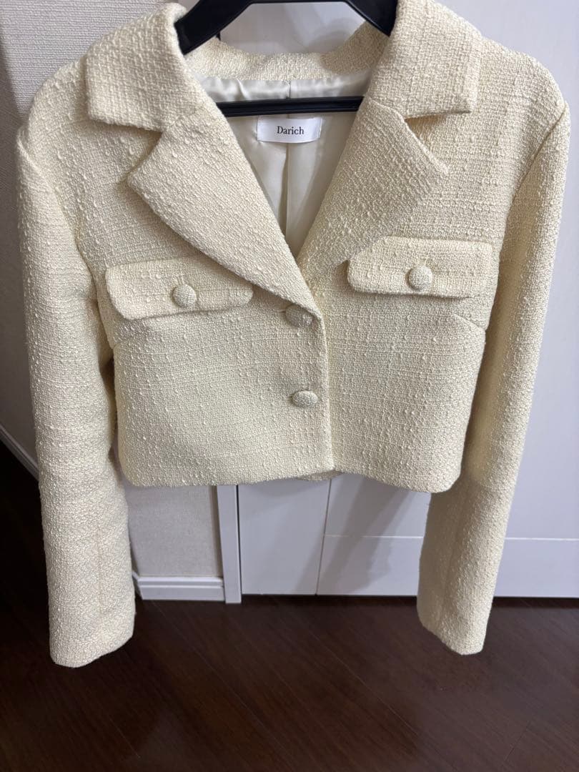 Darich Vernal Tweed コンパクトジャケット イエロー S