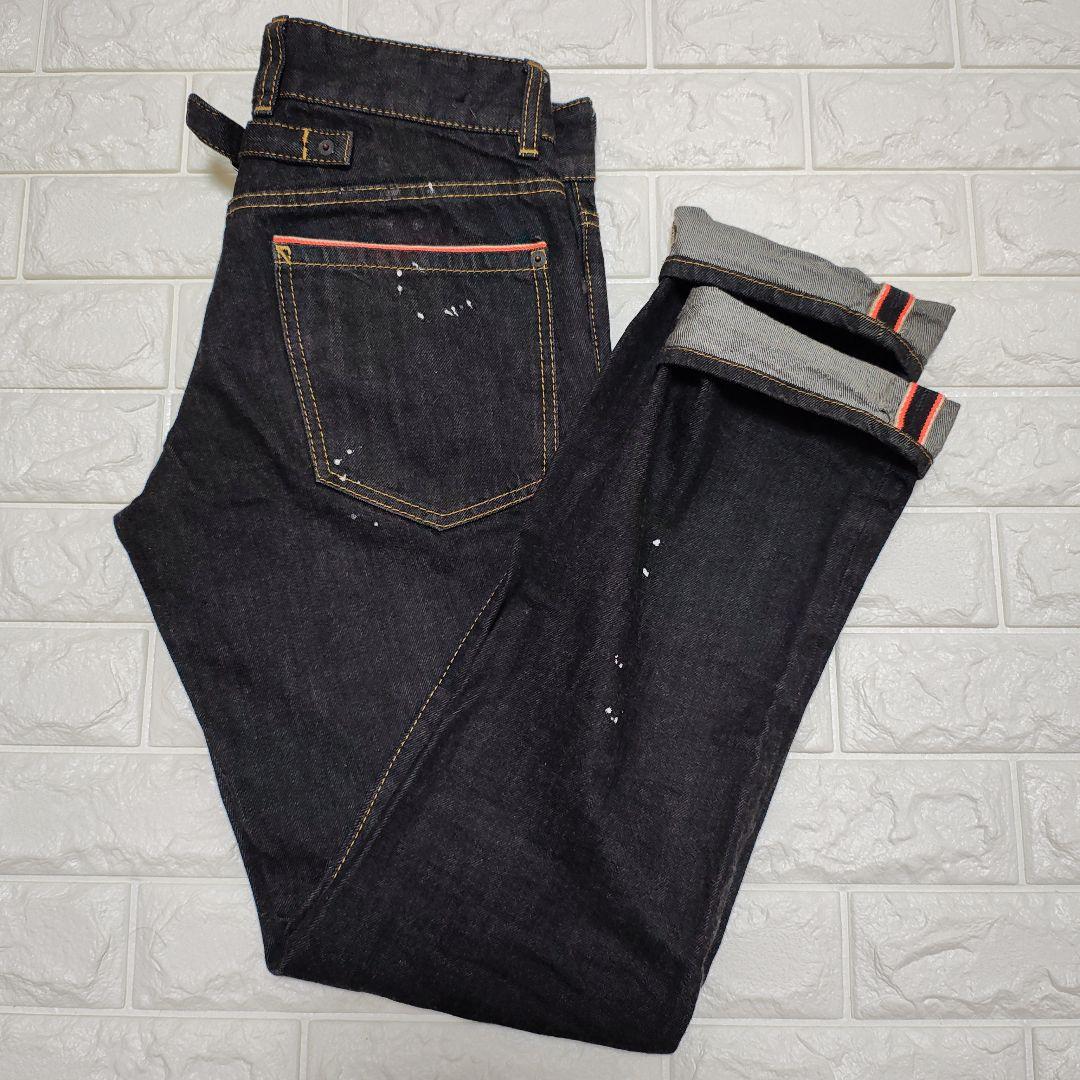 Dsquared2 ブラックデニム ペイント加工46サイズ