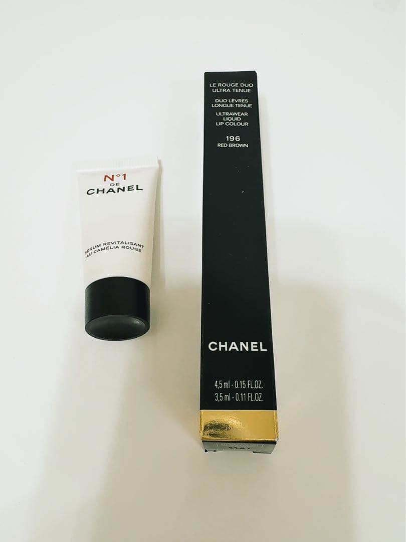 新品CHANEL ル ルージュ デュオ ウルトラ トゥニュ 196レッドブラウン