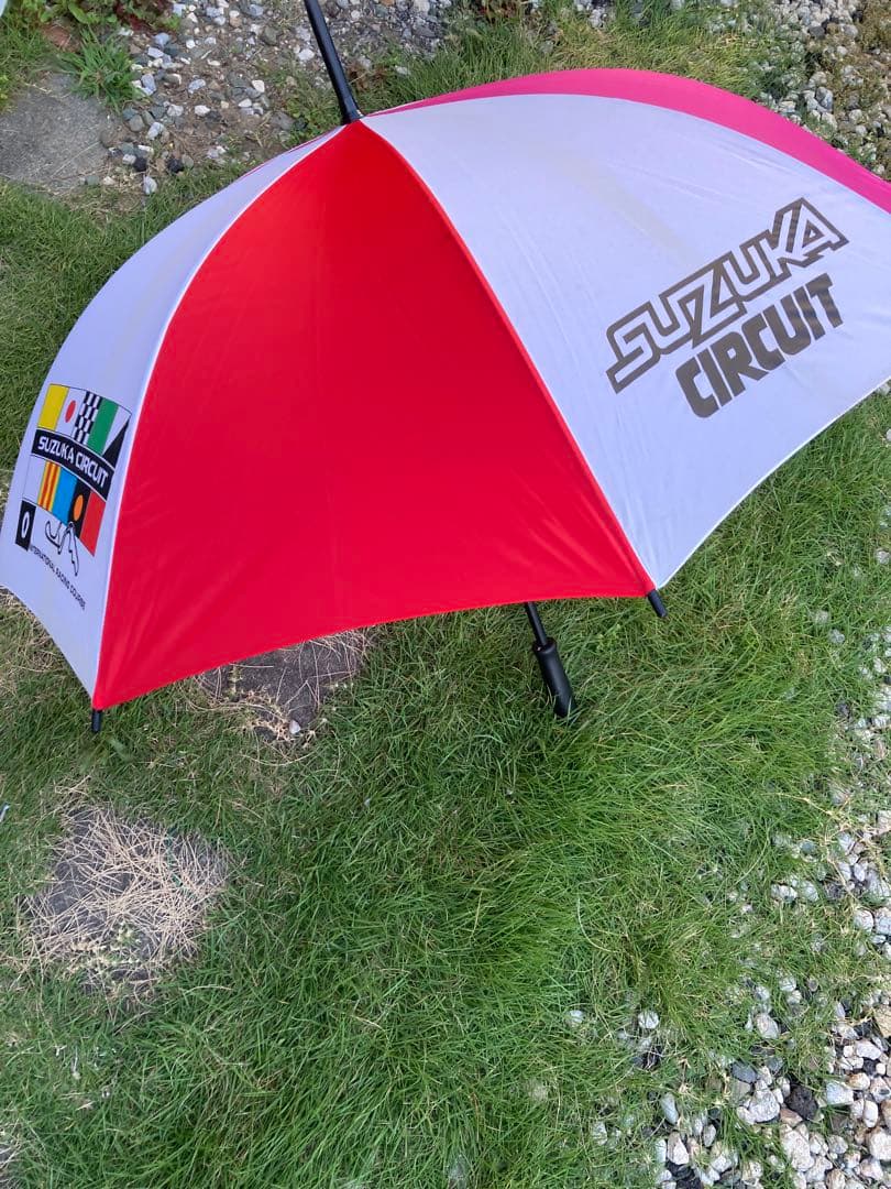 【希少】鈴鹿サーキット レーシングパラソル　大判　雨傘　ゴルフ傘　大きい　ピンク