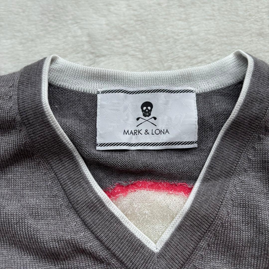 MARK&LONA 薄手　ニット　トップス　グレー　M