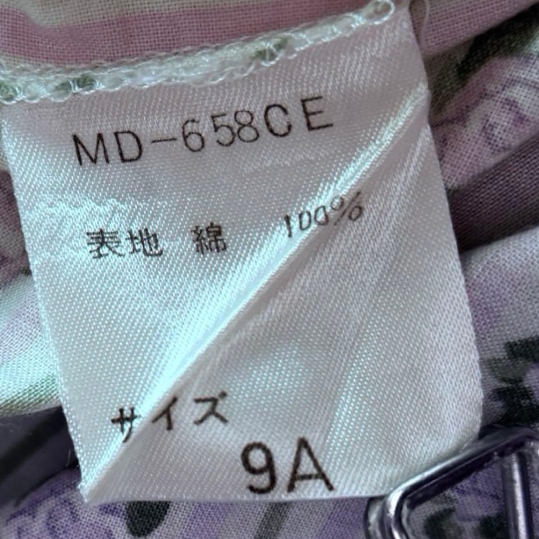 美品Laura Ashleyヴィンテージ花柄ロングワンピース9A日本製綿100%