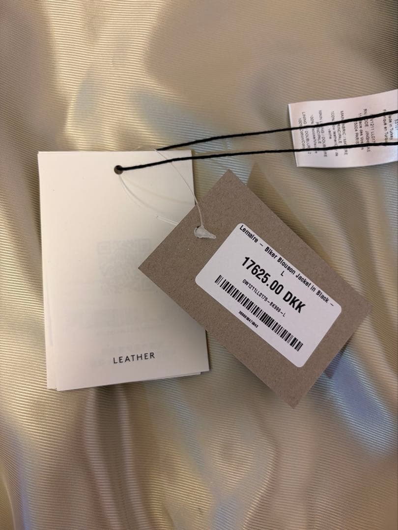LEMAIRE ペーパーカウレザー バイカーブルゾン