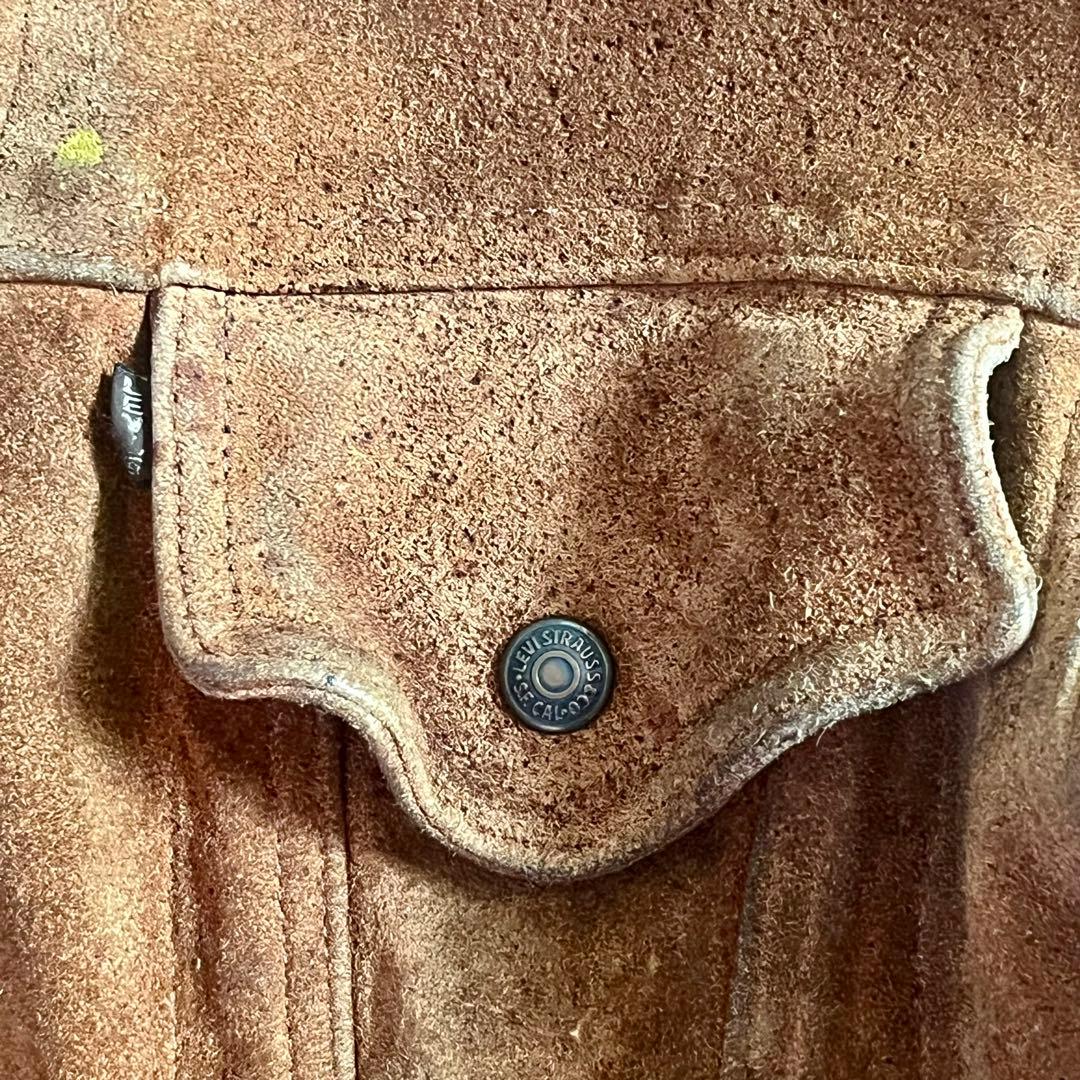 【希少／ダメージあり】Levi's 3rd 70505 スウェード BIGE