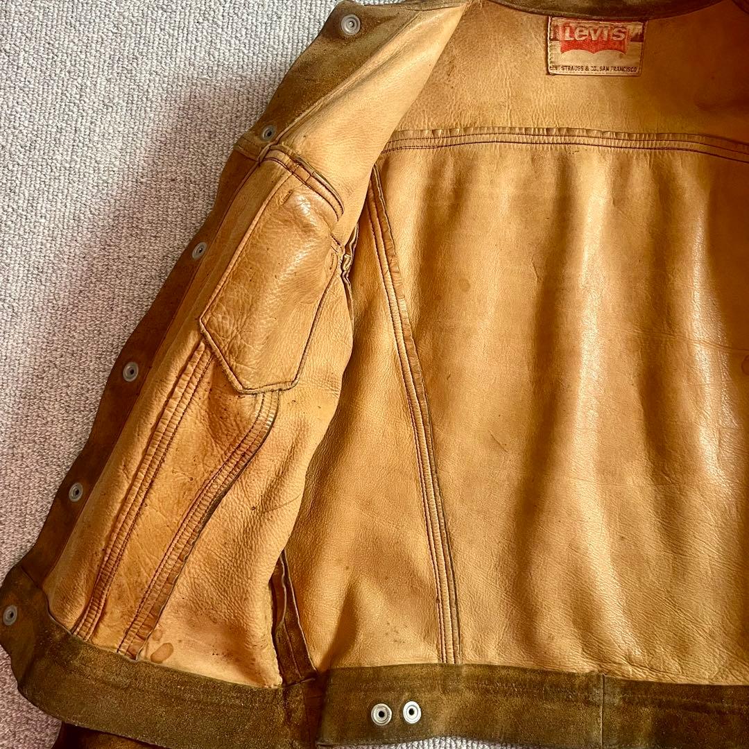 【希少／ダメージあり】Levi's 3rd 70505 スウェード BIGE