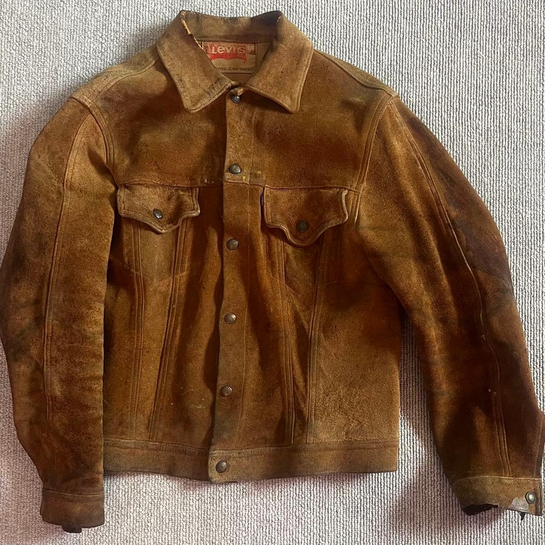 【希少／ダメージあり】Levi's 3rd 70505 スウェード BIGE
