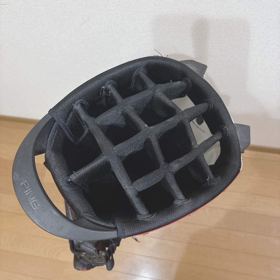 K484 PING スタンドキャディバッグ 14分割 フード無し