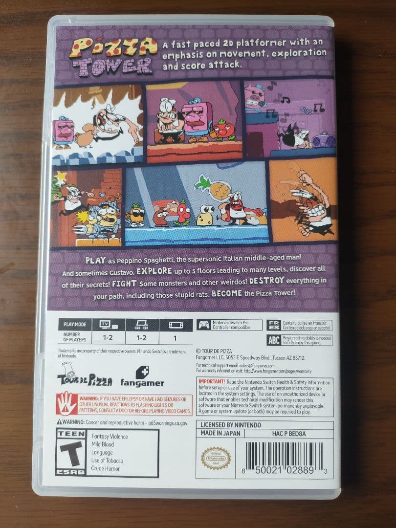 Pizza Tower ピザ・タワー 北米版 Nintendo Switch