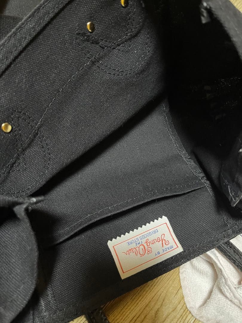 正規品YOUNG ＆ OLSEN グレージュ本革トート中古＋キャンバストート黒