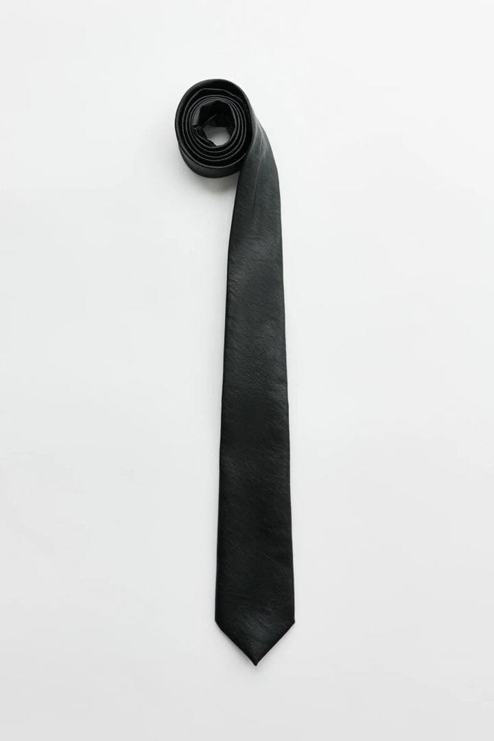 OUR LEGACY TIE BLACK LEATHER レザータイ