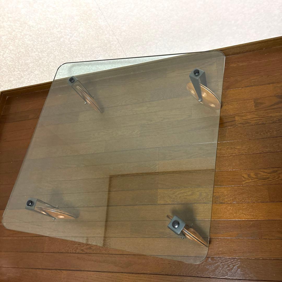 【良品】イタリア製 ガラストップ コーヒーテーブル