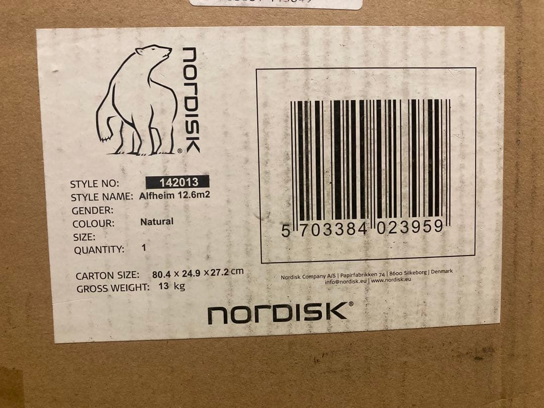 未使用　NORDISK Alfeim 12.6 Basic ベーシック