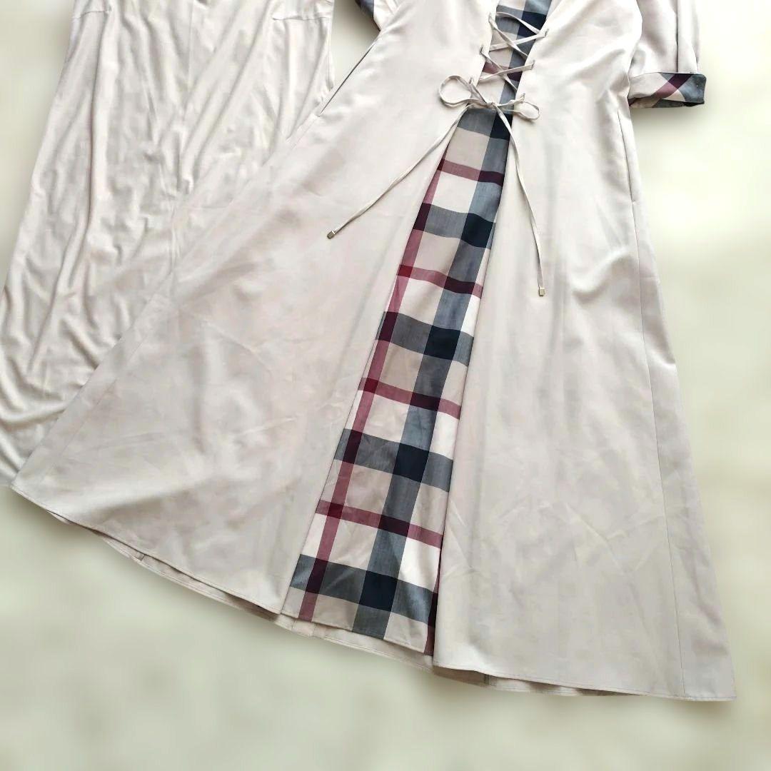 24年♡美品✨ブルーレーベル バックレースアップドレス ベージュ 38