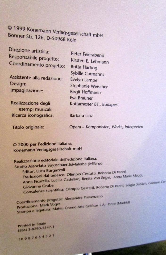 Opera 　Autori・Opere・Interpreti イタリア語版
