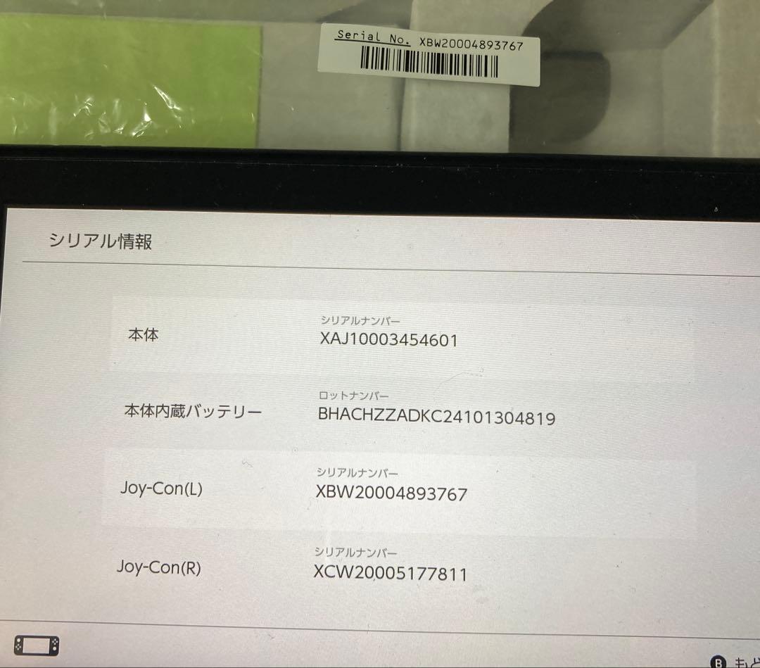 [NS] ニンテンドースイッチ 未対策機 発売日購入品 2017年製