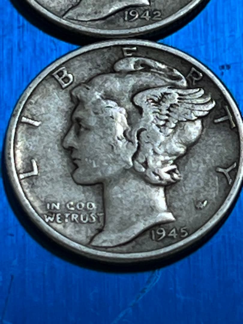 銀貨マーキュリーダイム 4枚セット Mercury dime silver