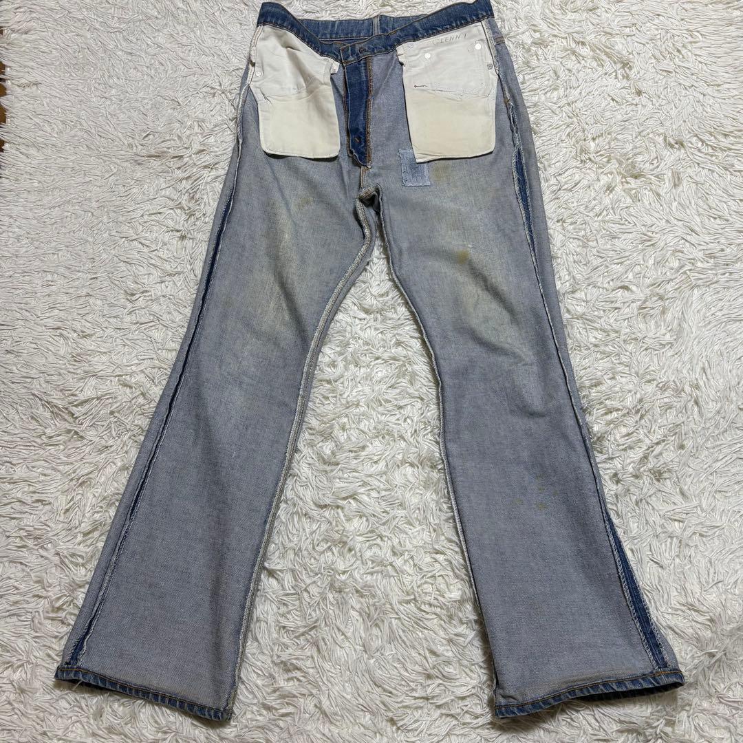 70s Levi's 517 66前期 W34 L32 ボタン裏2 ヴィンテージ