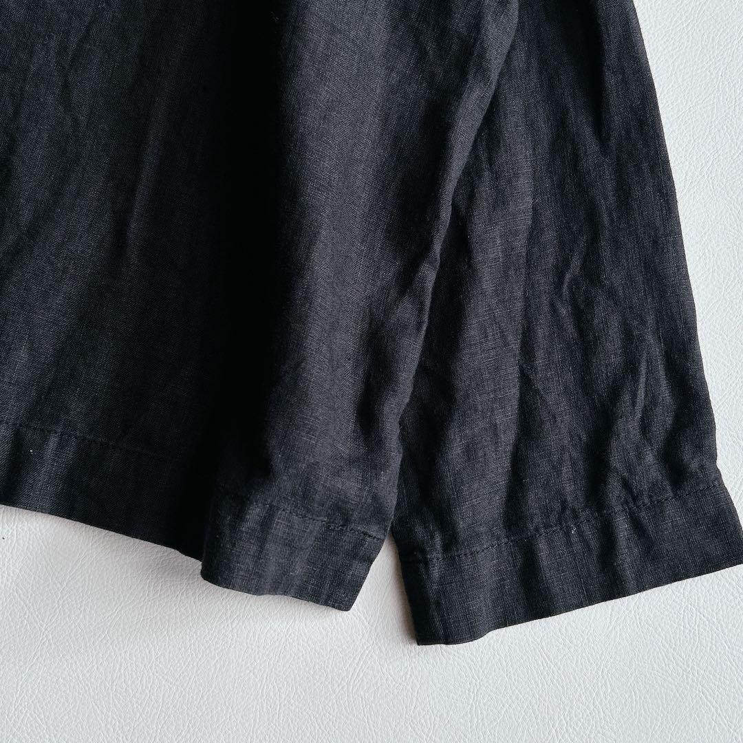fog linen work フォグリネンワーク ⿻ リネン プルオーバー 黒