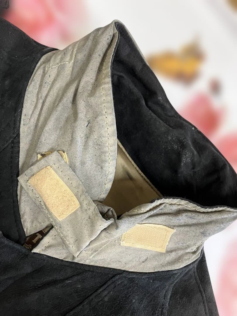 フランス CHEVIGNON スエード 黒 オーバーサイズジャケット XL 逸品