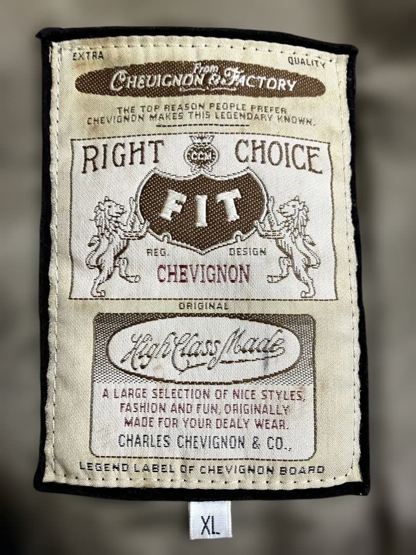 フランス CHEVIGNON スエード 黒 オーバーサイズジャケット XL 逸品